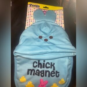 Peeps Baby Infant Bib Hat Set New Blue Chick Magnet